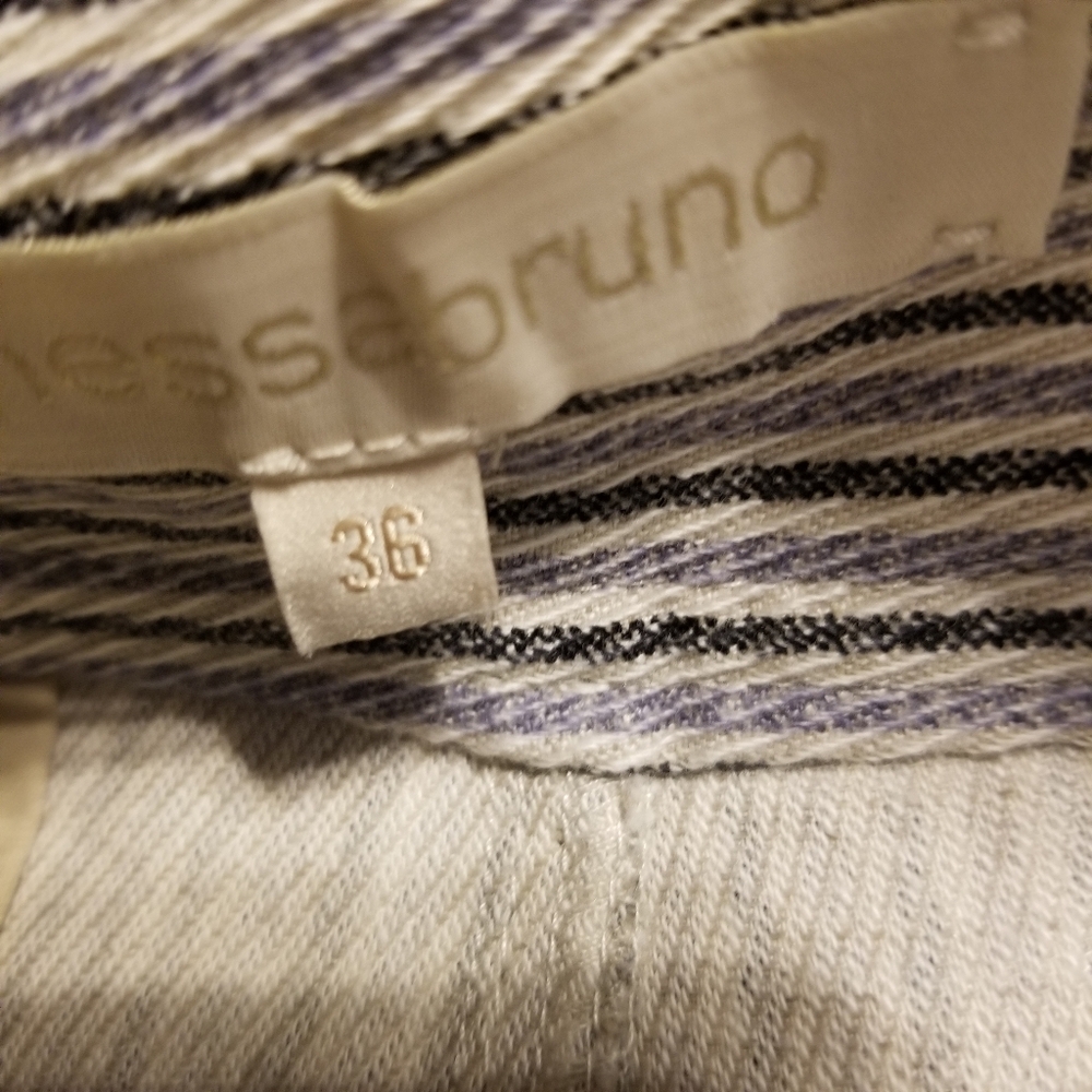 Vanessa Bruno Tobby Safari Inspired Cotton Linen Blend Striped Shorts - Picture 9 of 14